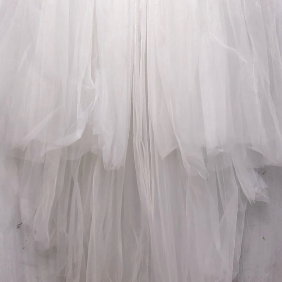 RARE WATTERS BRIDE TULLE BOW CLIP TRAIN SKIRT 10 - Picture 7 of 9